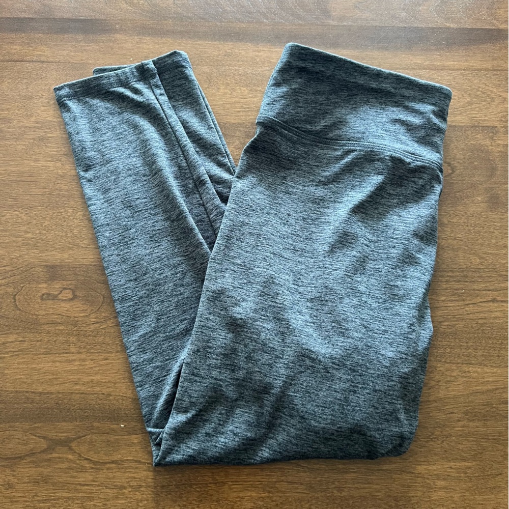 Soft Surroundings Charcoal Gray Heathered Leggings - Petite Medium- Preowned